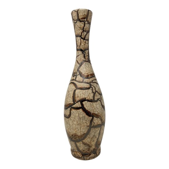 Haeger 1998 Crackle Glazed Ceramic Vase 18" Tall Decor - Picture 1 of 7